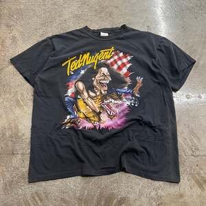 Vintage TED NUGENT Annual Whiplash Bash Censored 100% Cotton T Shirt. Size XL